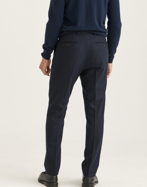 Morris Flannel Trouser, Navy Marine