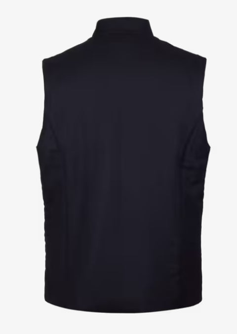 Vest zip Alcantara wool Marine