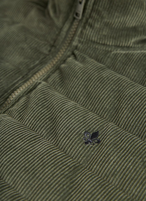 Ted quilted cord vest Oliven