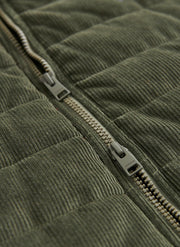Ted quilted cord vest Oliven