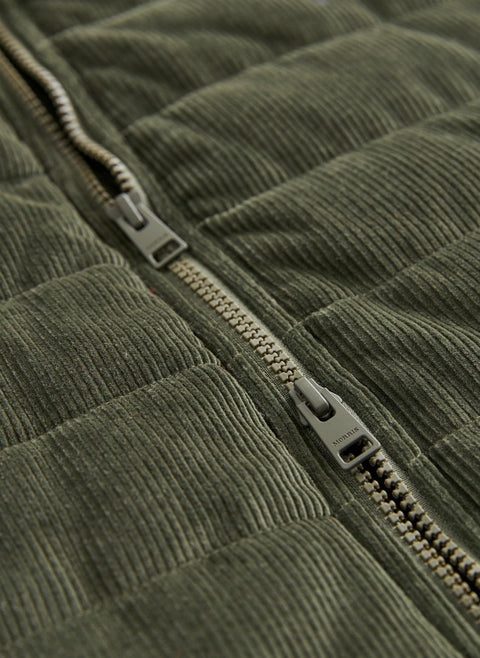 Ted quilted cord vest Oliven