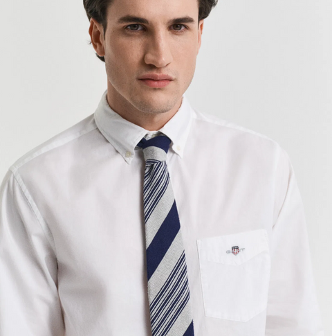 Classic Poplin Shirt Reg Hvit
