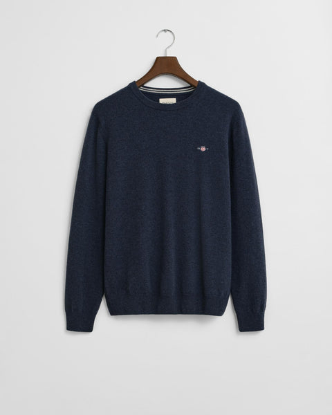 Superfine Lambswool C-Neck Blå