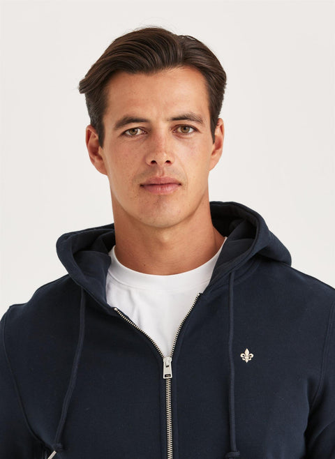 Brandon Lily zip hood Mørkeblå