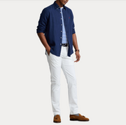 Sport shirt Linen slim Marine