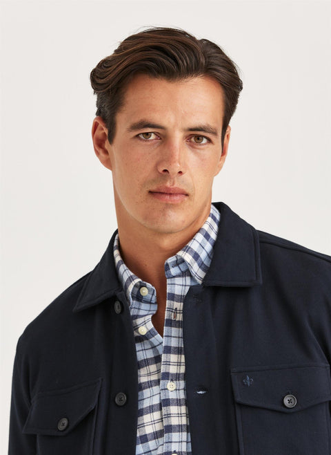 ANDREW JERSEY OVERSHIRT Mørkeblå