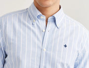Douglas oxford stripe - slim Lyseblå