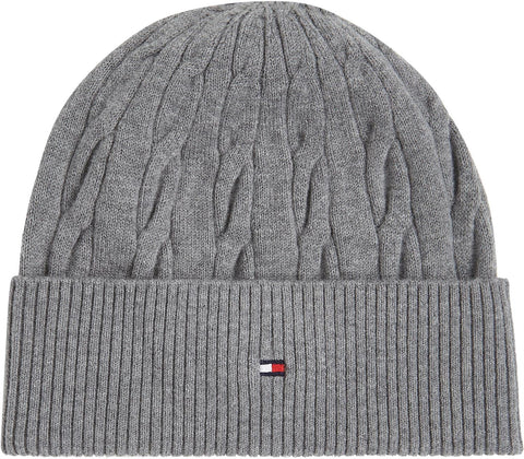 Th Flag Cable Knit Beanie Grå