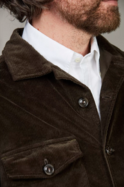 Corduroy overshirt Mørkegrønn