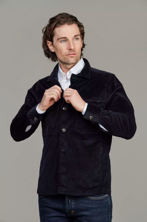 Corduroy overshirt Marine