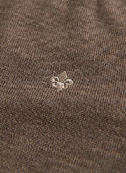 Merino Zip Cardigan Brun