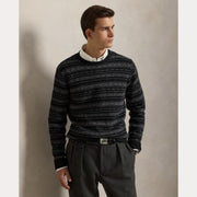 Fair isle wool sweater Koksgrå