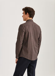 Watts Flannel Shirt, Brown Mørkebrun