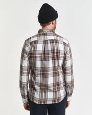 REG WINDBLOWN FL CHECK SHIRT Kremfarget