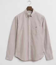 Reg Stripe Oxford Shirt Burgunder