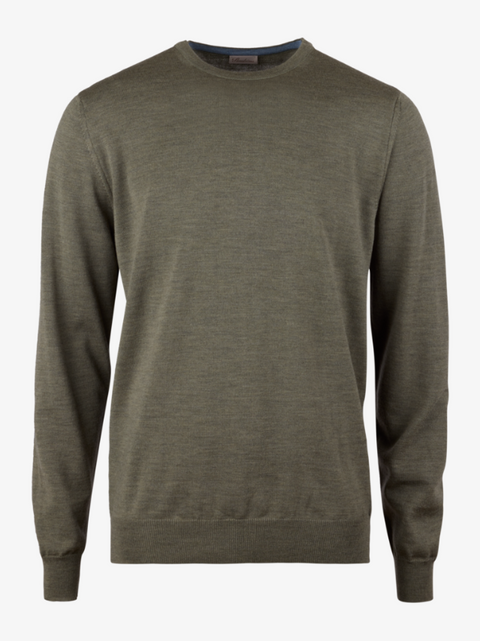 Merino Sweater With Patch Grønn