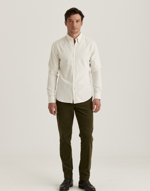 Brushed Twill Shirt Classic Fit Off-White