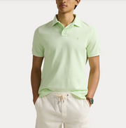 Mineral  dyed mesh polo shirt Grønn