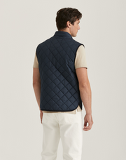 Teddy Quilted Vest, Blue Mørkeblå