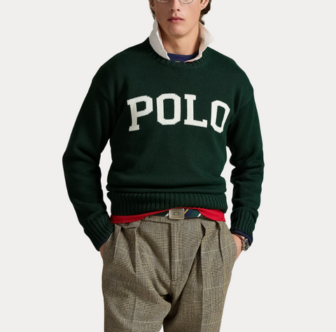 LOGO COTTON SWEATER Grønn