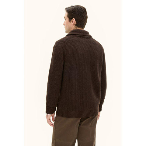 Roland Cardigan Mørkebrun