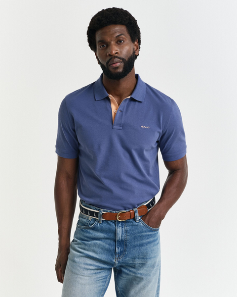 REG CONTRAST PIQUE SS POLO Blå