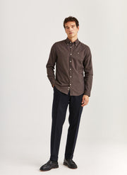 Watts Flannel Shirt, Brown Mørkebrun