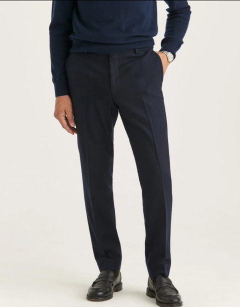 Morris Flannel Trouser, Navy Marine