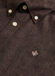 Watts Flannel Shirt, Brown Mørkebrun
