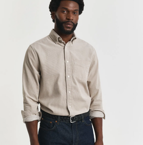 CORDUROY SHIRT GREIGE Beige