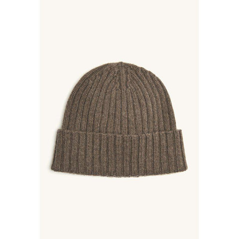 Knitted Cashmere Beanie Brun