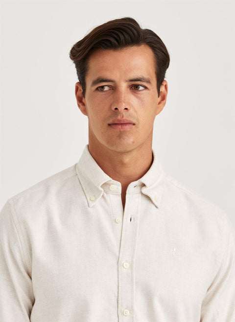 Twill Flannel Shirt Off-White