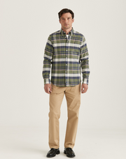 Big Check Flannel Shirt Classic Oliven