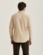 Douglas Cord Shirt Slim, Khaki Khaki