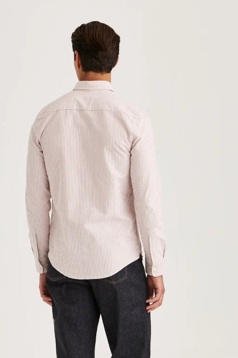 Douglas oxford stripe Rød