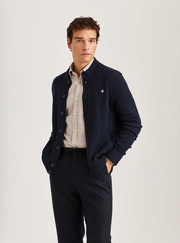 Hertford Button Cardigan, Navy Mørkeblå