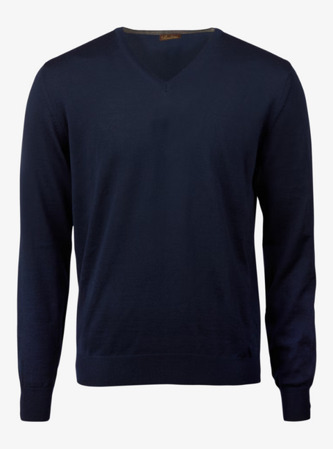 Knitted VN merino wool Marine