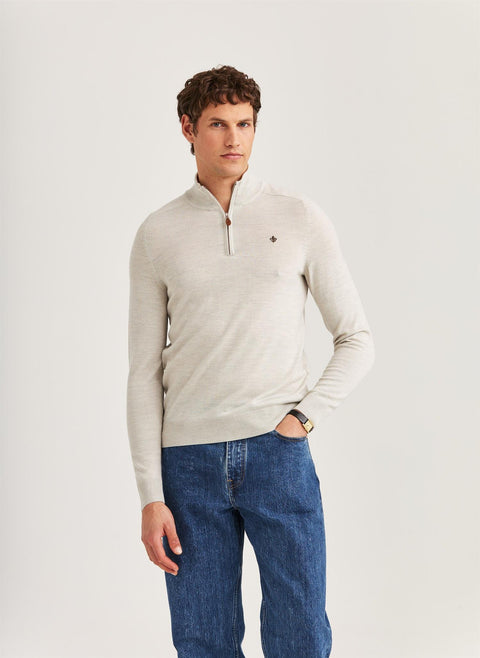 Merino John Zip, offwhite