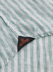 Douglas Linen Stripe Shirt Grønn