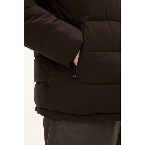 Hooded Puffer Jacket Mørkebrun