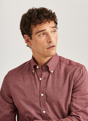 Watts Flannel Shirt, Wine Red Mørkerød