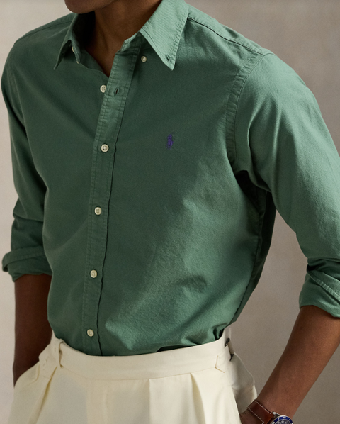 Oxford Slim Shirt, Green Grønn