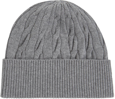 Th Flag Cable Knit Beanie Grå