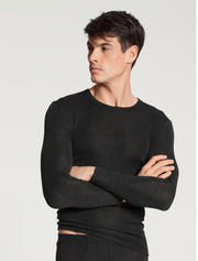 men shirt long sleeve Blå