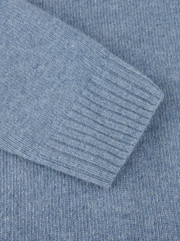 Sweather knitted crew neck merino Lyseblå