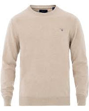 Superfine Lambswool Crew Khaki