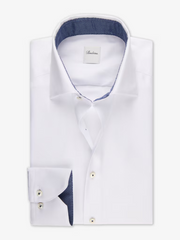 Hvit Twillskjorte i kontrast Hvit