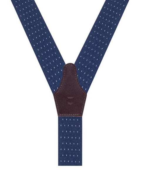 Braces Pindot Navy Blå