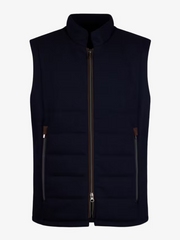 Vest Heringbone Wool Mix, Navy Marine