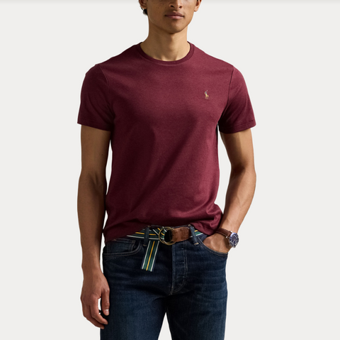 T-shirt Polo, red Mørkerød